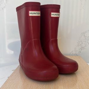 Hunter Kids Red Boots